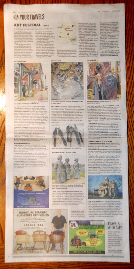 St Louis Post Dispatch: 50 Miles of Art write-up. Click to view full size.